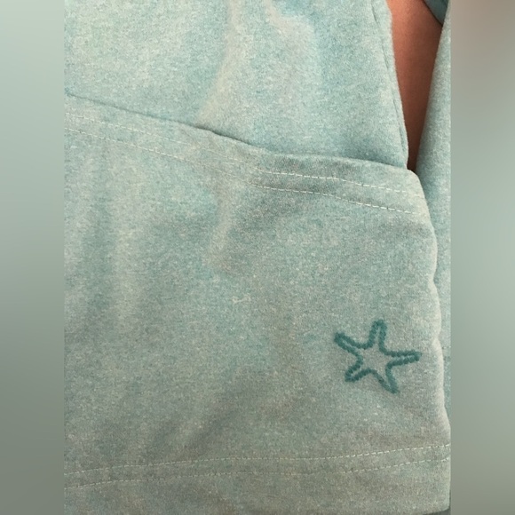 FRESH Produce Women Zip Up Mock Neck Lightweight Light Blue Sweater Jacket Large - Picture 12 of 15